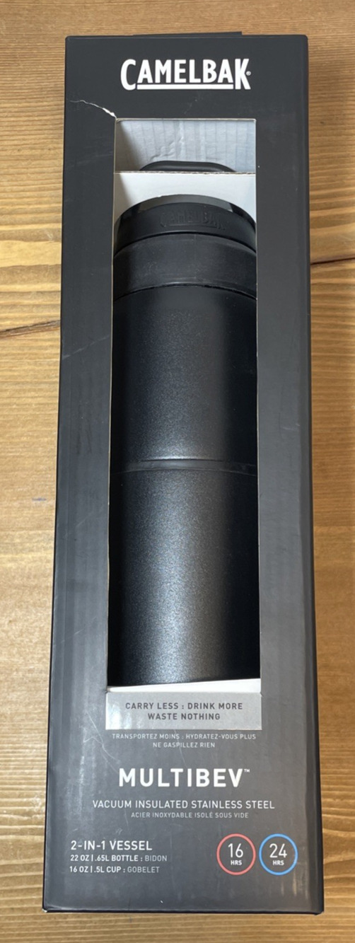 CamelBak 22oz/16oz MultiBev Vacuum Insulated Stainless Steel Water Bottle Black